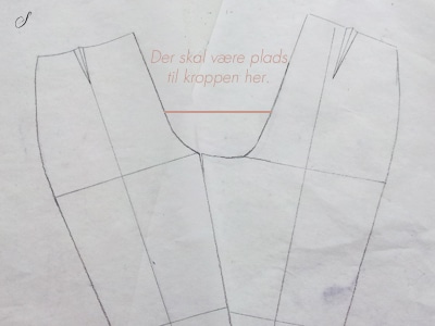 Tjek at der er plads til kroppen mellem midt for og midt bag.
