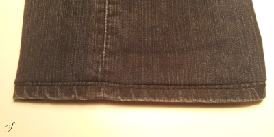 Oplægning af bukser - Jeans med original kant