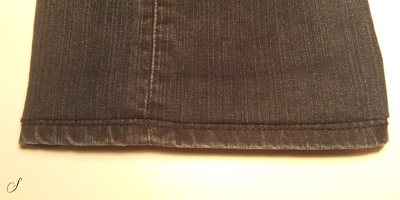 Oplægning af bukser - Jeans med original kant Oplægning af bukser - Jeans med original kant